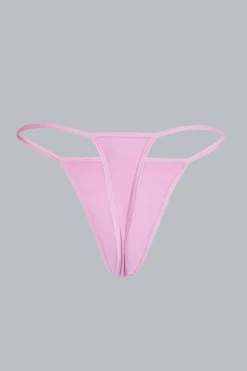 Oh Polly Mid-Rise Seamless Thong In Violet Pink Fashion